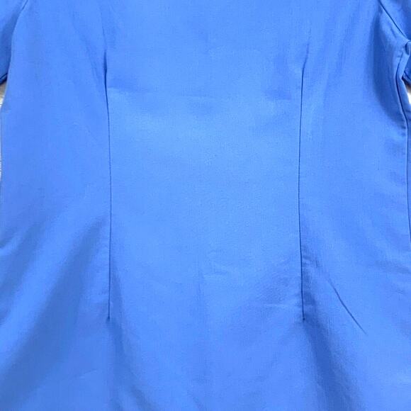 Mandala Medical Scrub Top Womens XXS Blue V Neck Short Sleeve Front Pockets - Picture 5 of 9